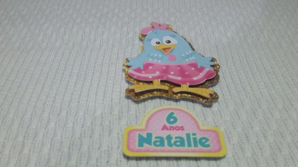 Apliques para Tubetes Galinha Pintadinha 3d-50 Unidades