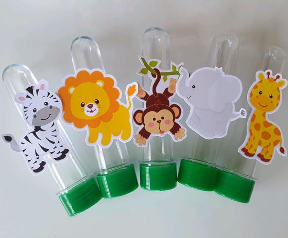 Apliques para Tubetes Tema Safari+ 50 Unidades