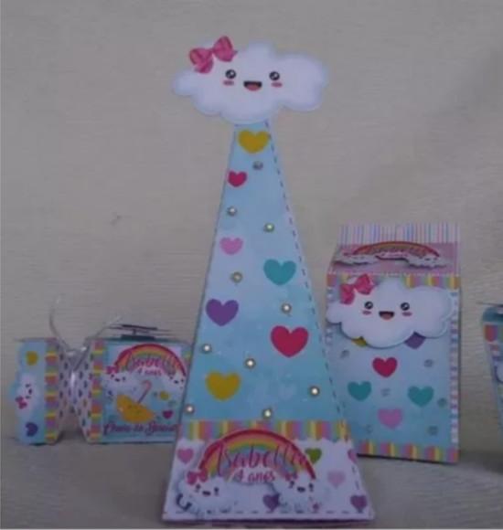 Caixa Piramide Chuva de Amor