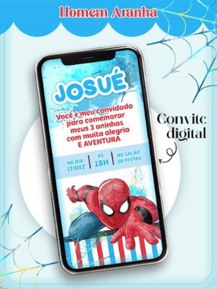 Convite Digital Homem Aranha