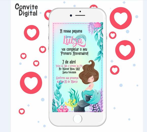Convite Digital Sereia Morena