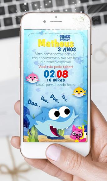 Convite Virtual Baby Shark