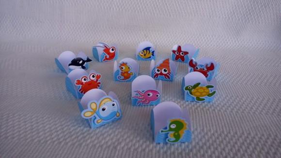 Forminhas Pára Doces Fundo do Mar 3d 50 Unidades