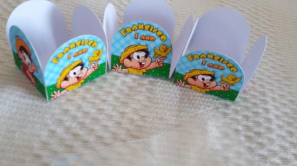 Forminhas para Doces Personalizadas Chico e Rosinha 50 Unid