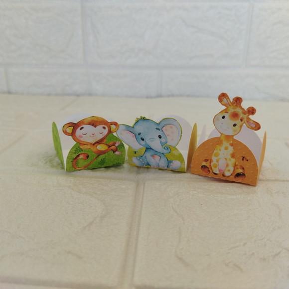 Forminhas para Doces Safari 2 Aquarela 50 Unidades