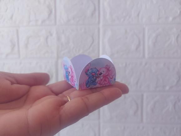Forminhas para Doces Stitch e Angel Festa Infantil 50 Unids