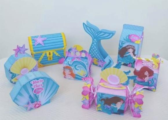 Kit Festa 15 Lembrancinhas Personalizadas Sereia