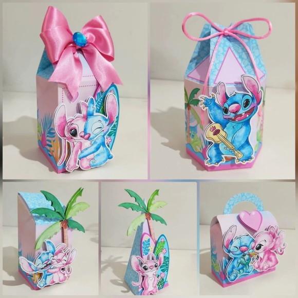 Kit Festa 15 Lembrancinhas Personalizadas Stitch e Angel 3d