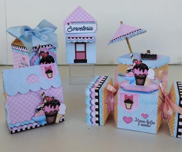 Kit Festa 20 Lembrancinhas Sorveteria Confeitaria.
