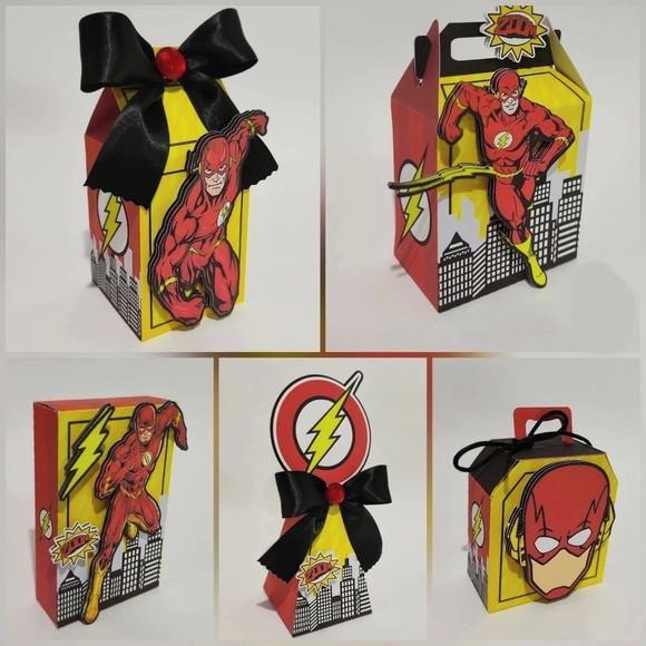 Kit Festa 30 Lembrancinhas Flash Caixinhas Personalizados