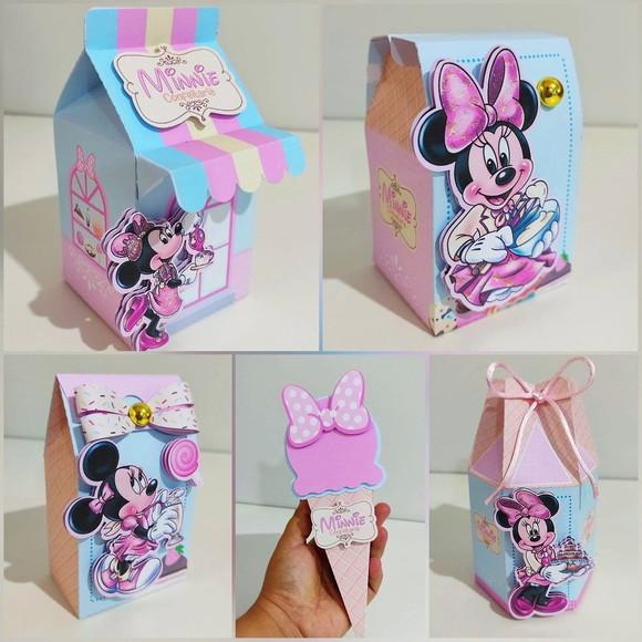 Kit Festa 30 Lembrancinhas Personalizadas Minnie Confeiteira