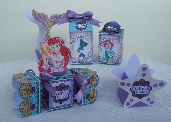 Kit Festa 30 Lembrancinhas Personalizadas Sereia
