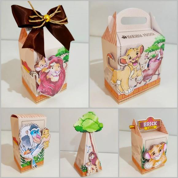 Kit Festa 35 Lembrancinhas Personalizadas Rei Leão 3d