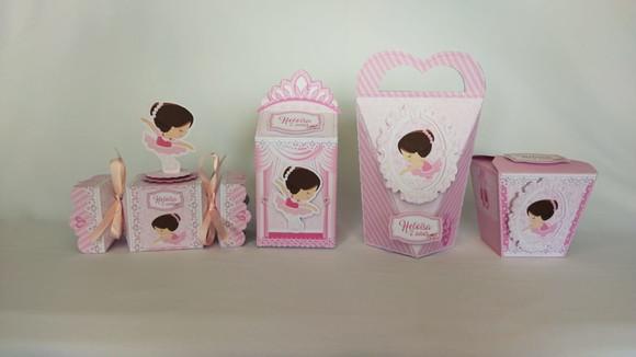 Kit Festa 40 Lembrancinhas Personalizadas Bailarina