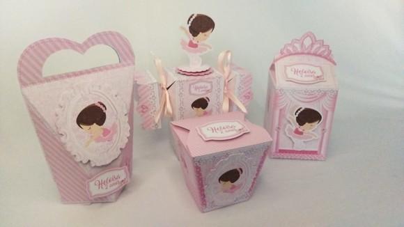 Kit Festa 40 Lembrancinhas Personalizadas Bailarina