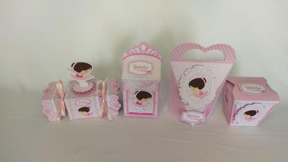 Kit Festa 40 Lembrancinhas Personalizadas Bailarina