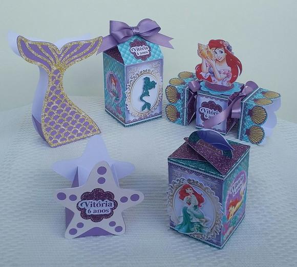 Kit Festa 50 Lembrancinhas Personalizadas Pequena Sereia 2