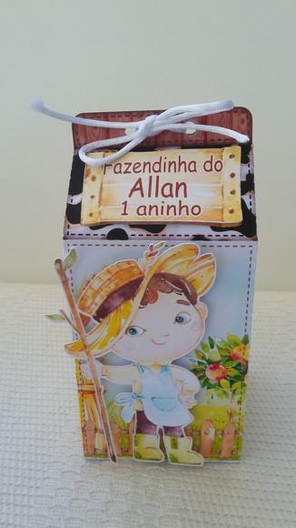 Kit Festa Infantil Caixinhas Fazendinha Aquarela-50 Peças
