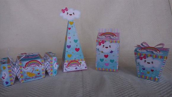 Kit Festa Lembrancinhas Personalizadas Chuva de Amor