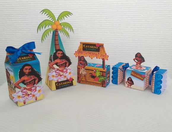 Kit Festa Lembrancinhas Personalizadas Moana 3 - 40 Peças