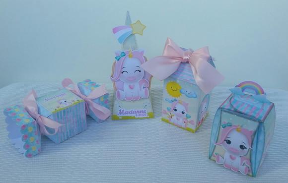Kit Festa Lembrancinhas Personalizadas Unicornio Baby