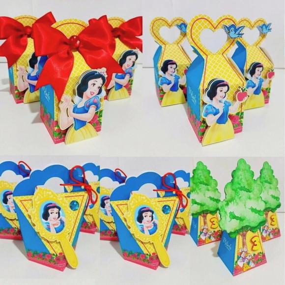 Kit Festa Personalizada 35 Itens Branca de Neve