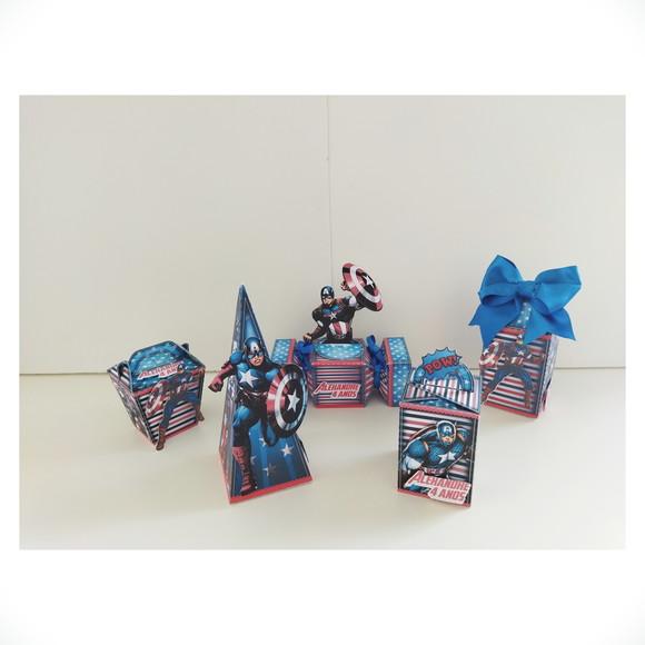 Kit Festa Personalizada Capitão América - 30 Itens