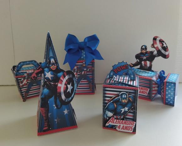 Kit Festa Personalizada Capitão América - 30 Itens