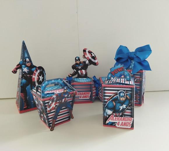 Kit Festa Personalizada Capitão América -20 Itens