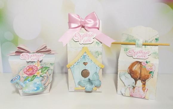 Kit Festa Personalizada Jardim Encantado Aquarela- 35 Itens