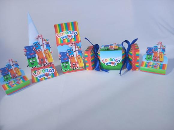 Kit Festa Personalizada Numberblocks -45 Itens