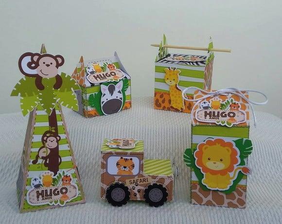 Kit Festa Personalizada Safari Baby - 25 Peças