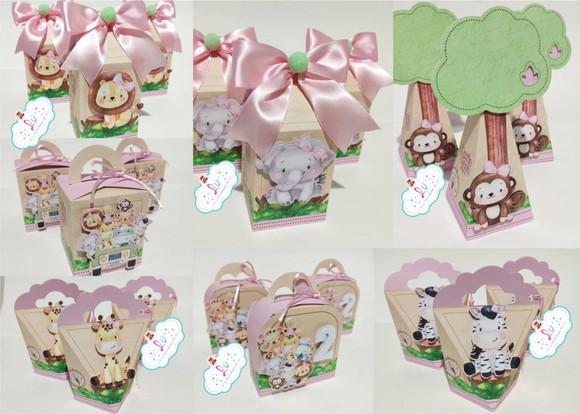 Kit Festa Personalizada Safari Meniana 3d -50 Itens