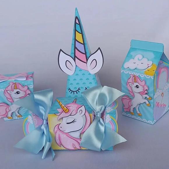 Kit Festa Personalizada Unicornio- 30 Itens