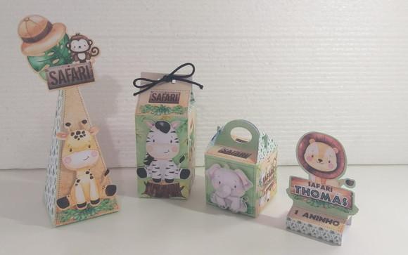 Kit Festapersonalizada Safari Aquarelado 1 - 50 Itens