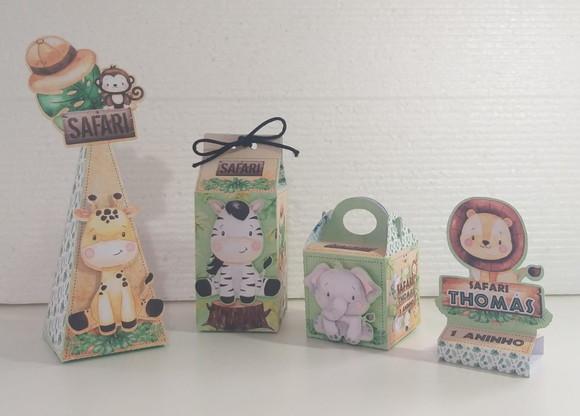 Kit Festapersonalizada Safari Aquarelado 1 -30 Itens