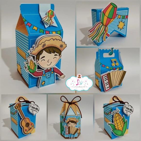Lembrancinhas Personalizadas Festa Junina Menino -30 Peças