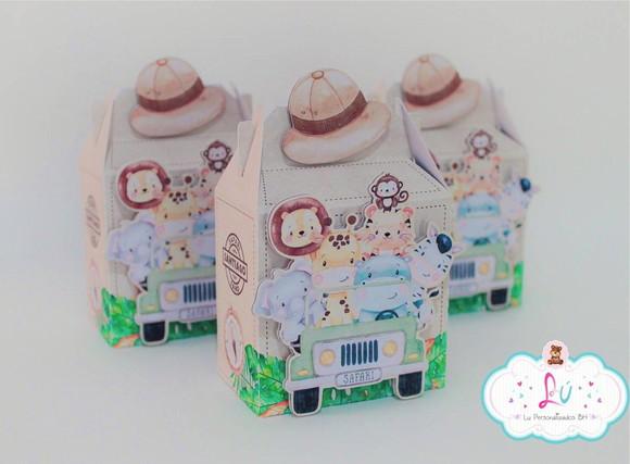 Lembrancinhas Personalizadas Safari Aquarelado 4 (50 Itens)