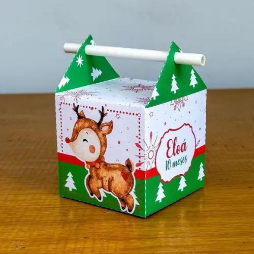 20 Itens Kit de Caixinhas Personalizadas Natal 2 Festas