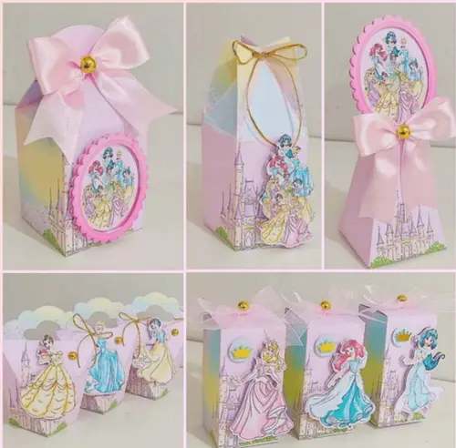 25 Itens Personalizados Caixinhas Princesas