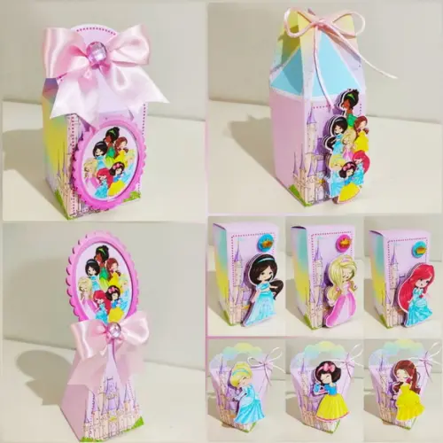 35 Itens Personalizados Caixinhas Princesas Baby