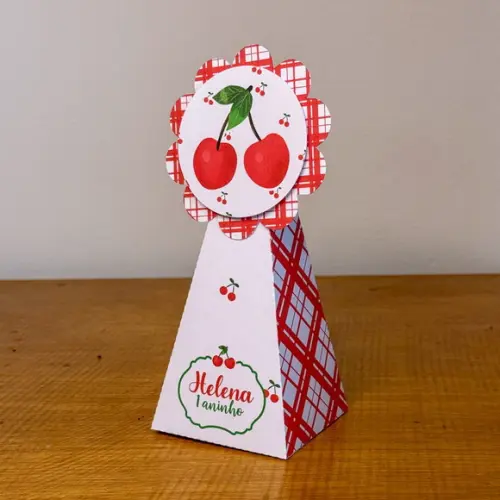 40 Itens Kit de Caixinhas Personalizadas Cerejinha 1 Festas