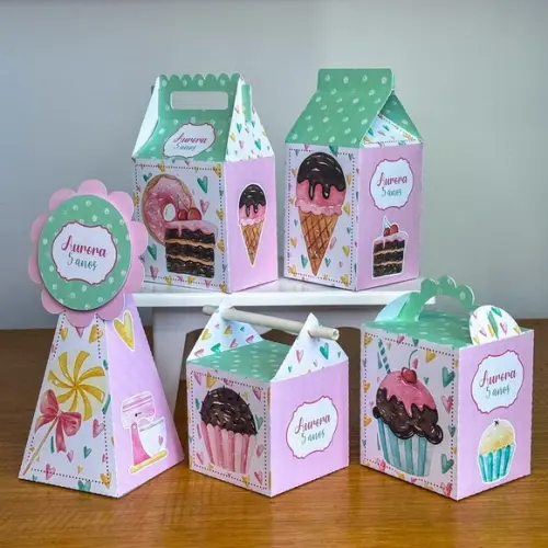 50 Itens Kit de Caixinhas Personalizadas Doces 2 Festas