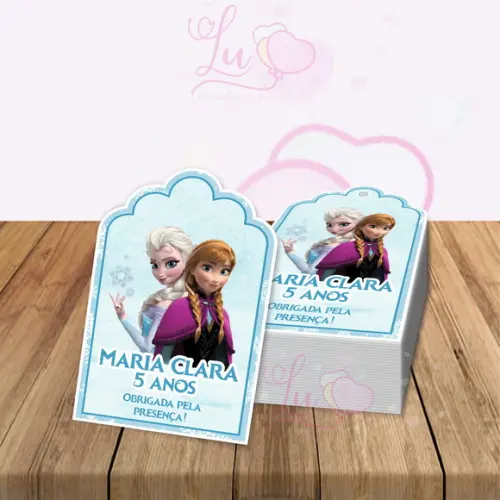 60 Tags de Agradecimento Frozen