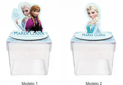 Apliques 3d para Caixa Acrílica Frozen- 30 Unidades