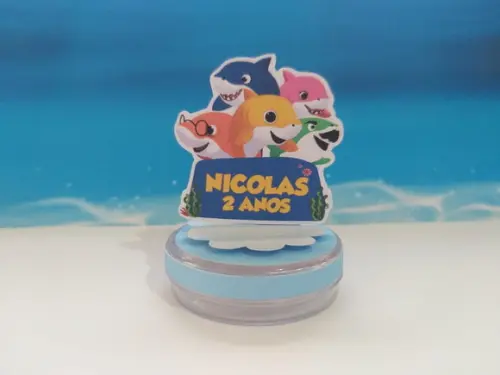 Apliques 3d para Latinhas Baby Shark
