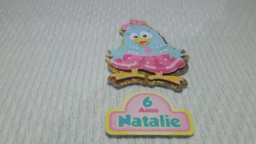 Apliques para Tubetes Galinha Pintadinha 3d-50 Unidades