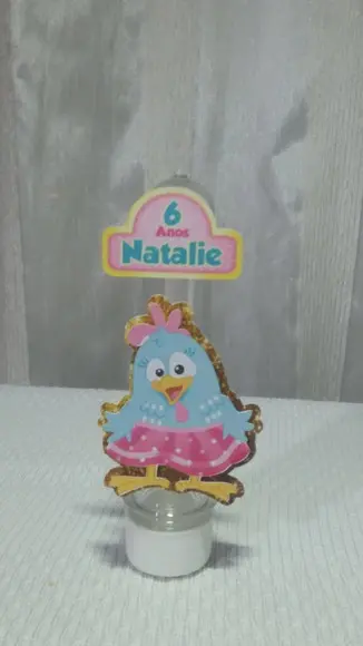 Apliques para Tubetes Galinha Pintadinha 3d-50 Unidades