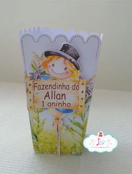 Caixa Cachepó Fazendinha 3d