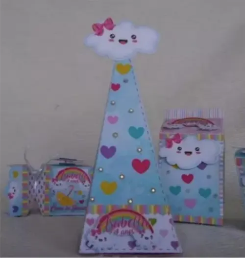 Caixa Piramide Chuva de Amor